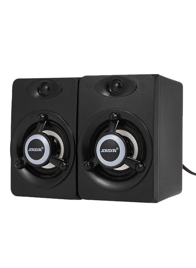 NIBEMINENT LED Bass Stereo Speaker Black - Image 1