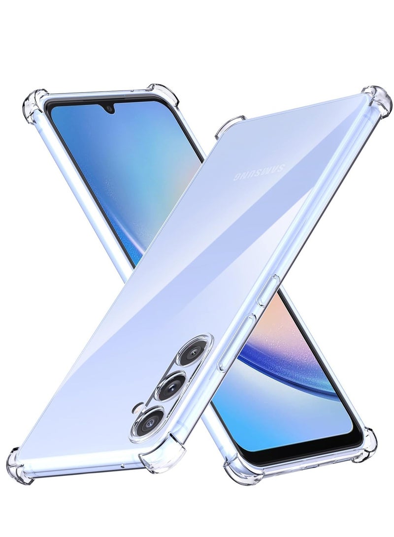 MIGOFAST for Samsung S23 FE 5G Phone Case Clear, Reinforced Corners Scratch Resistant TPU Rubber Soft Silicone Protective Cover for Samsung Galaxy S23 FE 2023 - Image 1