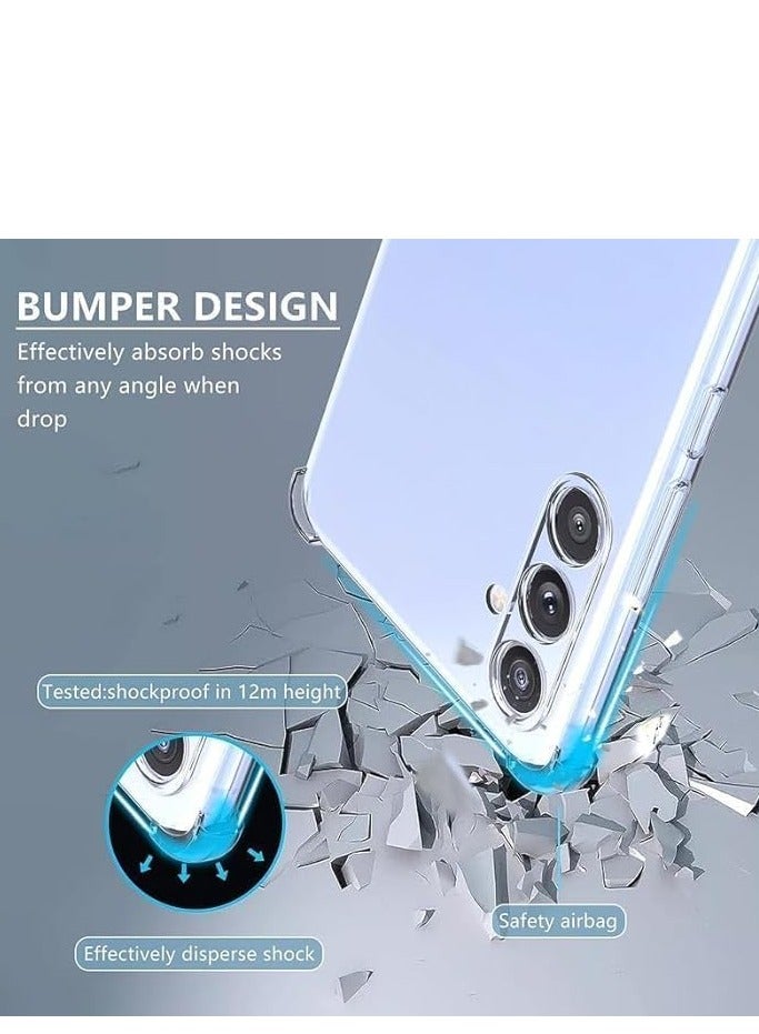 MIGOFAST for Samsung S23 FE 5G Phone Case Clear, Reinforced Corners Scratch Resistant TPU Rubber Soft Silicone Protective Cover for Samsung Galaxy S23 FE 2023 - Image 3