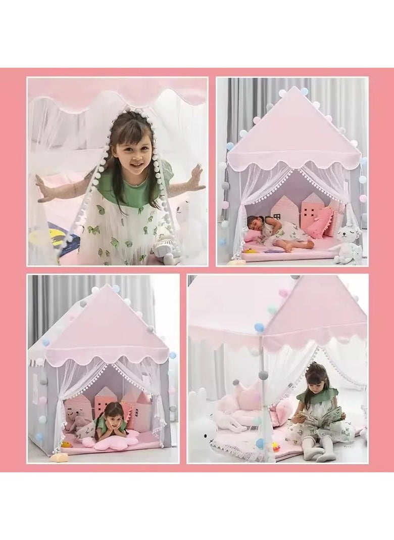 VIO Princess Castle Kids Play Tent Large Hexagonal Indoor & Outdoor Playhouse Durable & Portable Fairy Tale Tent for Girls Boys Backyard Easy Setup  - Image 5