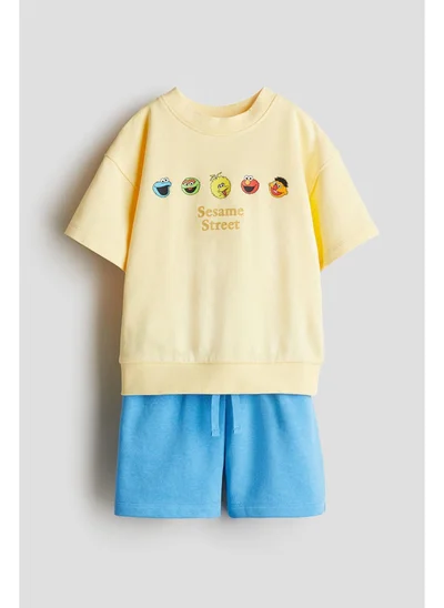 H&M 2-piece printed sweatshirt set