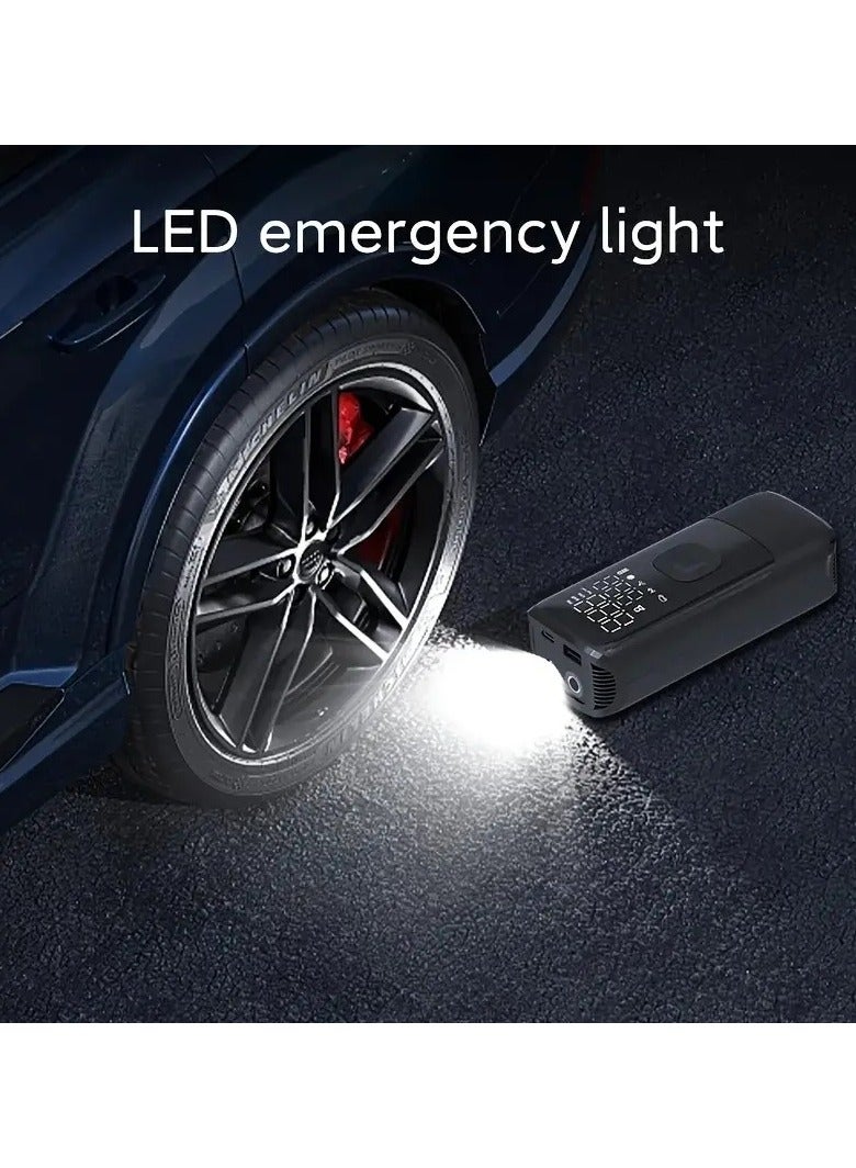 Generic Smart Digital Vehicles Tire Pump With LED Light, Support Power Bank FunctionPrecise Inflation Control: Digital Display Offers Dual Readings For Pre-set Pressure And Real-time Pressure  - Image 5