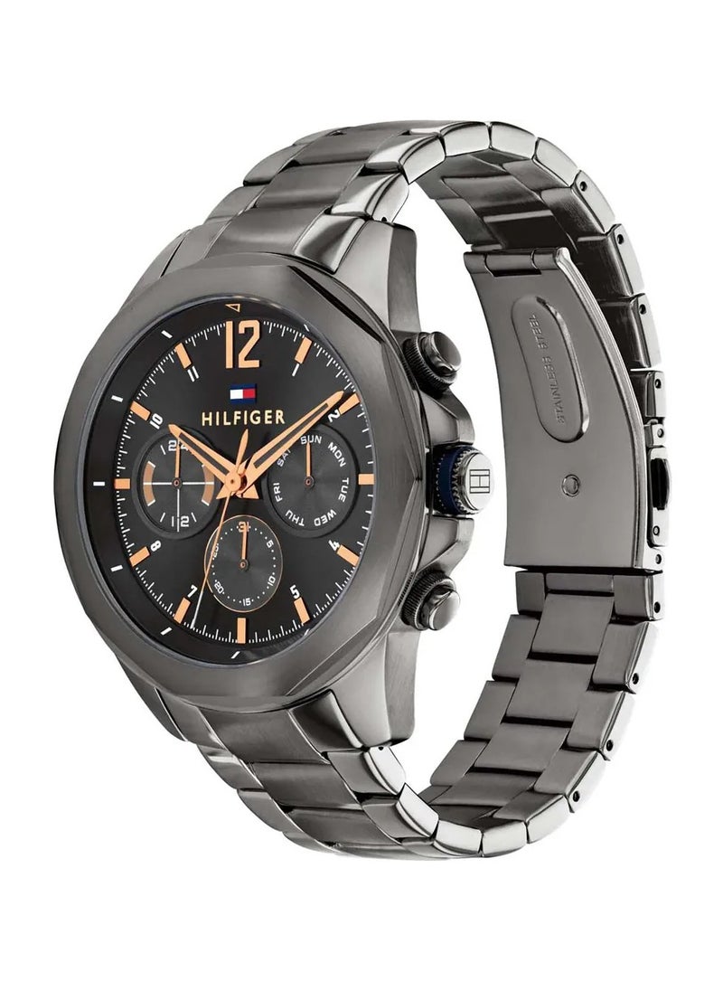 Tommy Hilfiger Plus Men's Multifunction Stainless Steel Case and Link Bracelet Watch-1792061 46MM  - Image 2