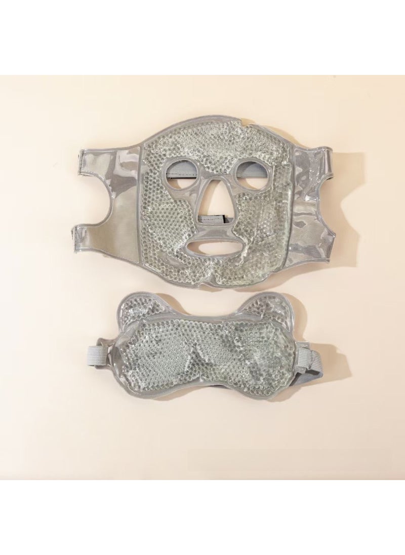 Generic Full Face Cooling Mask Cotton Ice PackIce mask eye mask [gray]] Ice mask eye mask [gray]] 
