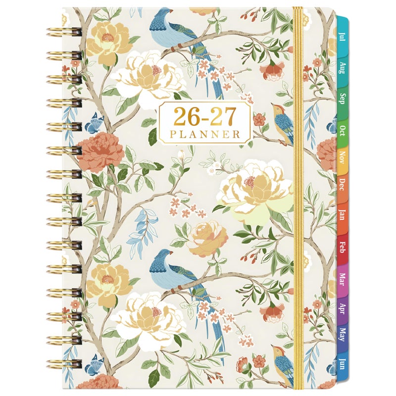 Indeme Planner 2026-2027 - 2026-2027 Planner weekly and monthly, July 2026 - June 2027, 6.3â€˜â€™ x 8.4â€˜â€™, Academic Calendar 26-27 with Colourful Tabs, Inner Pocket, Premium Paper, Twin-wire Binding - Image 1