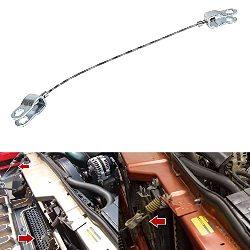 Deargooday Front Right or Left Hand Side Stainless Steel Hood Check Cable Safety Catch Lock Line For 2003-2009 Hummer H2 15146196 - Image 1