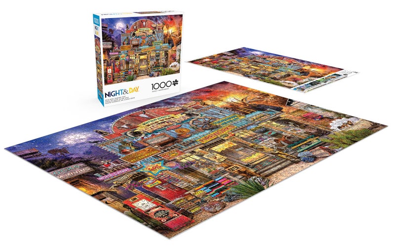 Buffalo Games - Jeff Haynie - Wild West Trading Post - 1000 Piece Jigsaw Puzzle for Adults -Challenging Puzzle Perfect for Game Nights - Finished Size is 26.75 x 19.75 - Image 4