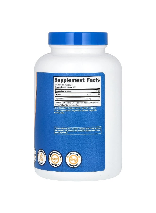 Nutricost, L-Lysine, 1,000 mg, 250 Capsules (500 mg per Capsule) - Image 2