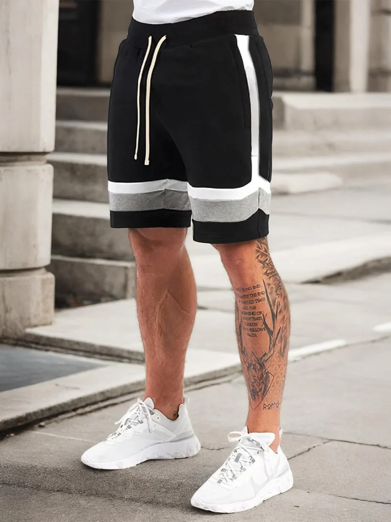 نوبيرو Men's Black Bermuda Shorts with Drawstring