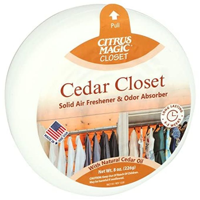 Citrus Magic For Closets Odor Absorbing Solid Air Freshener, Cedar Closet, 8-Ounce, Pack of 1 (616000000) - Image 5