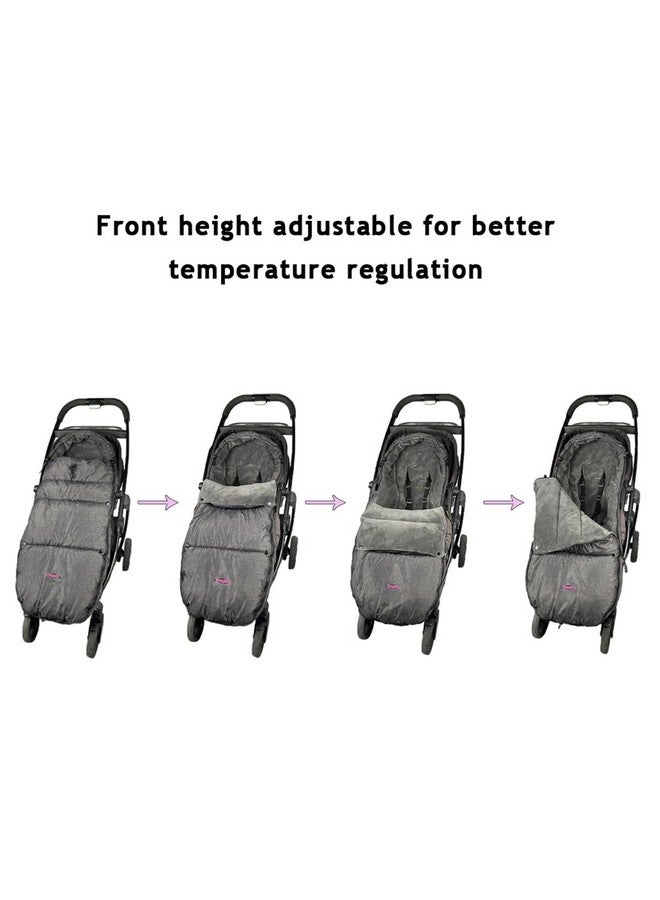 FUNLIFE Toddler Stroller Footmuff Cosy Toe Buggy Pushchair Sleeping Bag, Easy Open & Removable Front Piece,Special Design Fits All Travel Gears Perfectly, 6-48M - Image 3