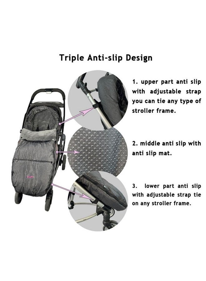 FUNLIFE Toddler Stroller Footmuff Cosy Toe Buggy Pushchair Sleeping Bag, Easy Open & Removable Front Piece,Special Design Fits All Travel Gears Perfectly, 6-48M - Image 4