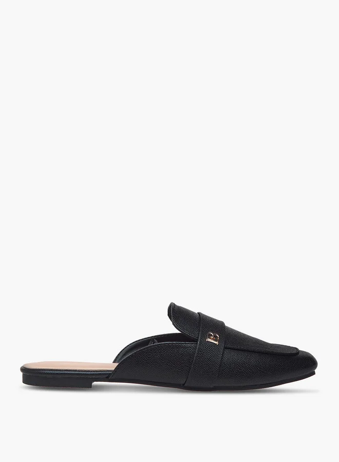 Flora Bella By Shoexpress Textured Slip-On Mules
