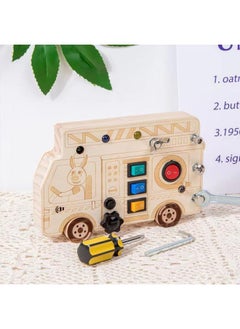 Generic Wooden Children's Educational Switch Power Led Light Busy Board Busy Light Button Early Education Educational Toys 