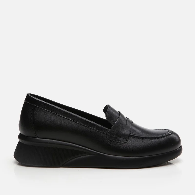 Hotiç 01AYH294700A100 GENUINE Leather Black Women's Loafer