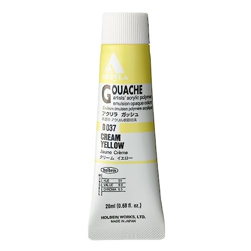 Holbein Acryla Gouache 20ml Cream Yellow - Image 5