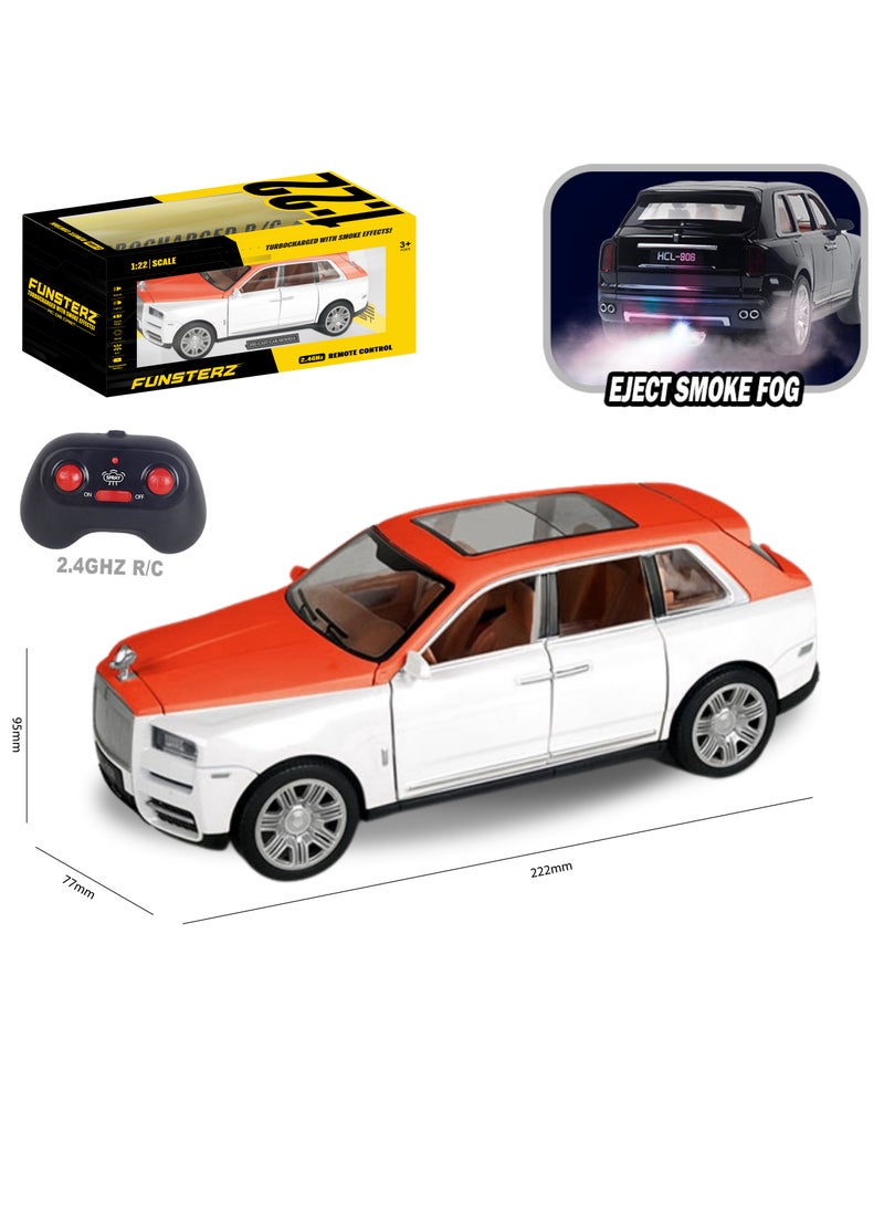 فونسترز نموذج سيارة RC مصبوب بمقياس 1:22 مع صوت، وأضواء LED، ورذاذ، وأبواب قابلة للفتح - مركبة معدنية قابلة لإعادة الشحن للتحكم عن بعد للأطفال وهواة الجمع - Image 4