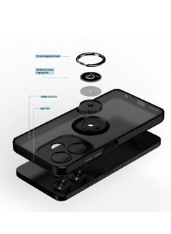 General Case For Infinix Hot 30i Shockproof Case, Magnetic Ring Armour Phone Cover with [Kickstand], Frosted Matte Case, Lightweight With Military Grade Shock Absorption Case  - Image 3