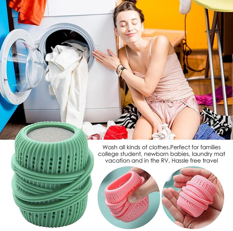 SIYANSHU Reusable Laundry Dryer Balls for Washing MachineAnti Static Soft Laundry BallsEcoFriendly Wash Ball Clothes Wash Super Decontamination AntiWinding Plastic Tumber Dryer Balls Pack Of 1 Green - Image 5
