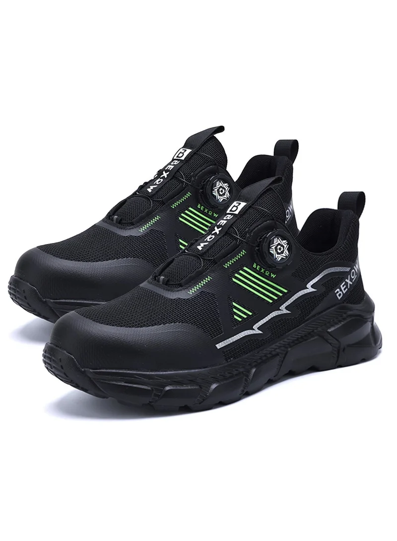 Bexow BEXOW Premium Safety Shoes Steel Toe Lightweight Slip Resistant Breathable Work Sneakers with Kevlar Midsole Anti-Smashing Puncture Proof Comfortable Industrial Footwear for Men and Women