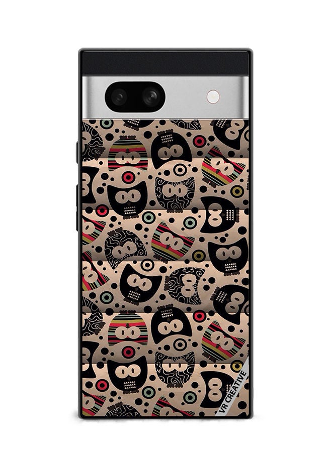 VR CREATIVE Protective Case Cover For Google Pixel 7a Cartoon Owl Design Multicolour - Image 1