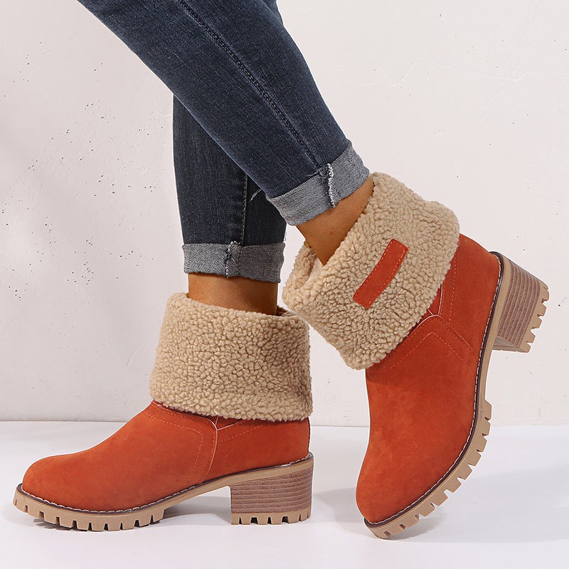 wish2021 foreign trade large size Winter new cotton boots foreign trade tube two-wear and warm snow boots women - Image 3