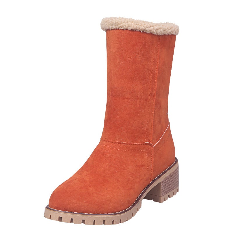 wish2021 foreign trade large size Winter new cotton boots foreign trade tube two-wear and warm snow boots women - Image 1