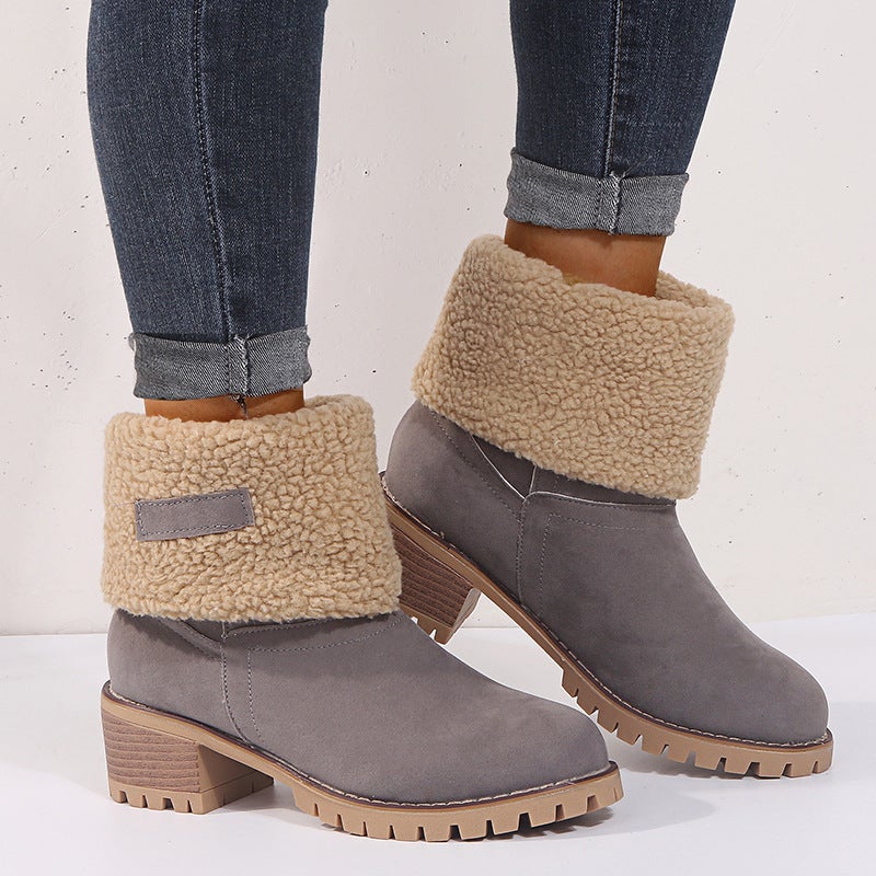 wish2021 foreign trade large size Winter new cotton boots foreign trade tube two-wear and warm snow boots women - Image 4