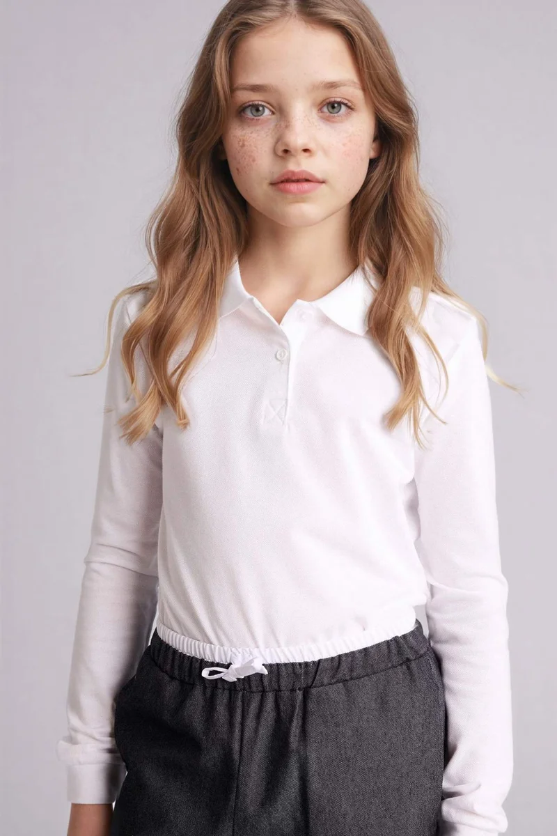 ديفاكتو Regular Fit Basic Long Sleeve Polo T-Shirt