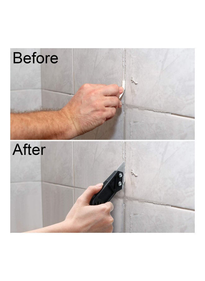 NIBEMINENT Professional Angled Tile Grout Saw With 5 Extra Replacement Piece Black 21x2x7cm  - Image 5