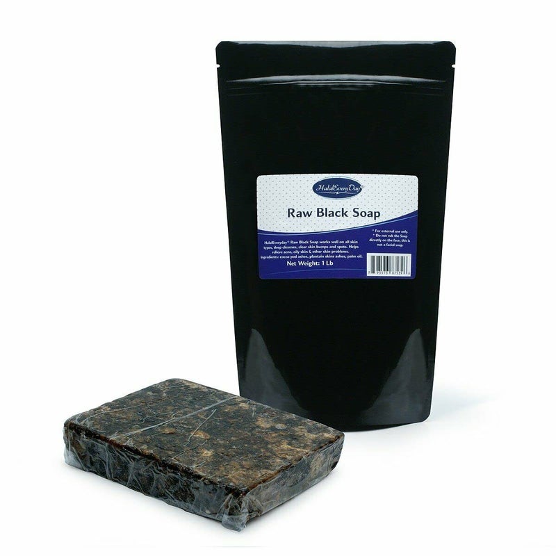 HalalEveryDay Raw Black Soap from Ghana - 1 Lb by HalalEveryday - Image 1