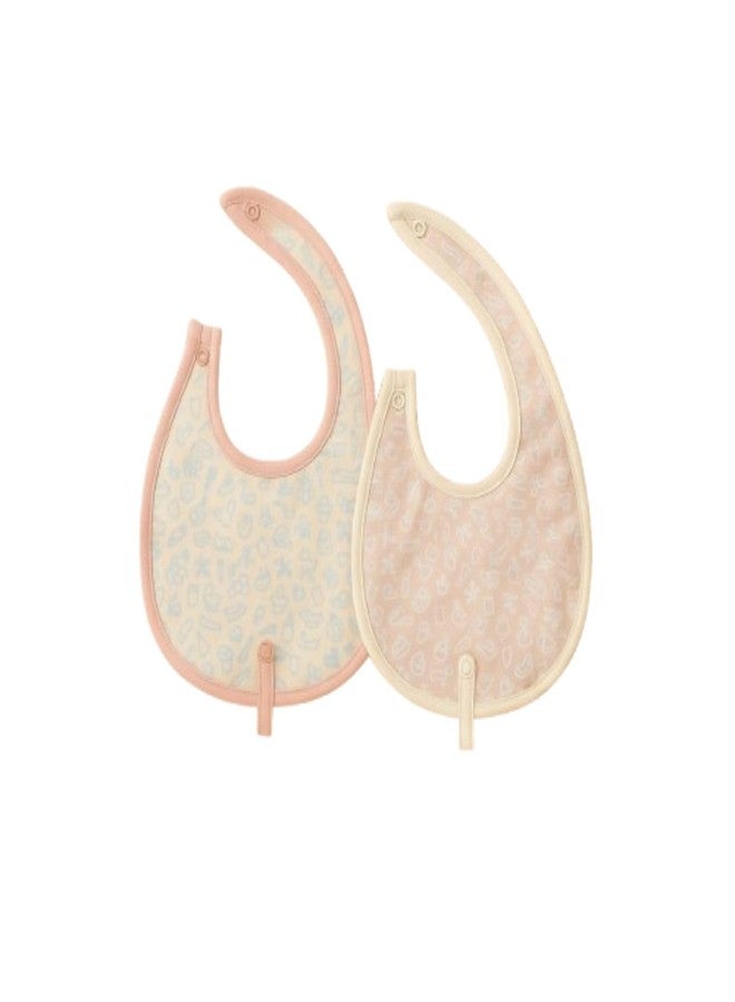 Adhigams Teemy Treats 100% Organic Cotton Baby Bibs Set of 2 | Soft Washable Feeding Bib & Apron for newborn Boys & Girls | Waterproof, Adjustable Drool Bibs & Baby Shower Gift Essentials - Image 1