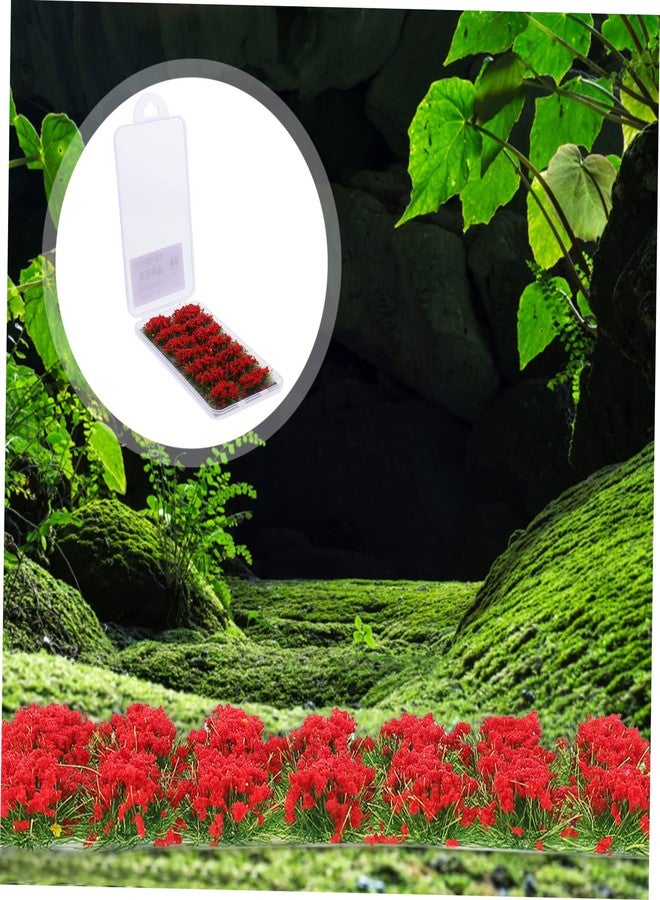 ORFOFE Red Micro Landscape Simulation Flower Cluster for DIY Miniature Gardens Dollhouses and Terrarium Decor - Image 2