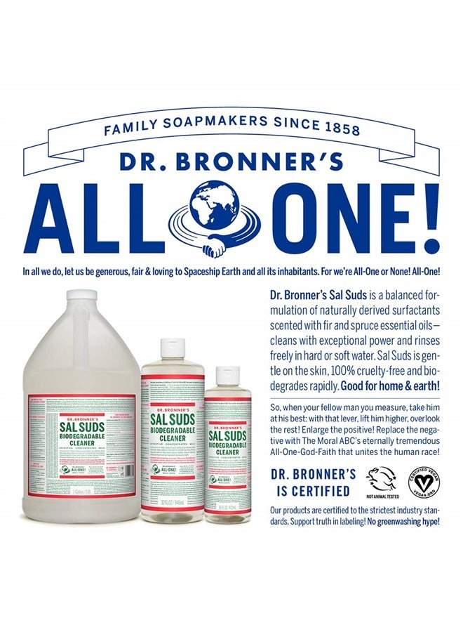 Dr. Bronner's منظف سال سودس القابل للتحلل (1 جالون) - منظف متعدد الاستخدامات، منظف الصنوبر للأرضيات، الغسيل والأطباق، يقطع الدهون والأوساخ - Image 5