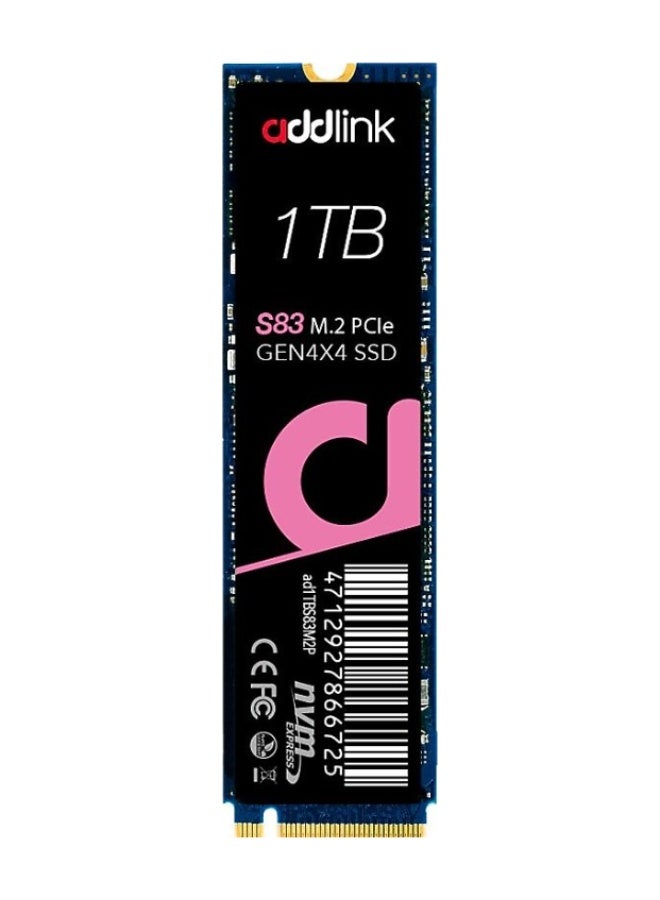 ADDLINK AD1TBS83M2P 1TB M.2 2280 PCIe GEN4X4 NVMe R:3400 W:2400 - ad1TBS83M2P 1 TB