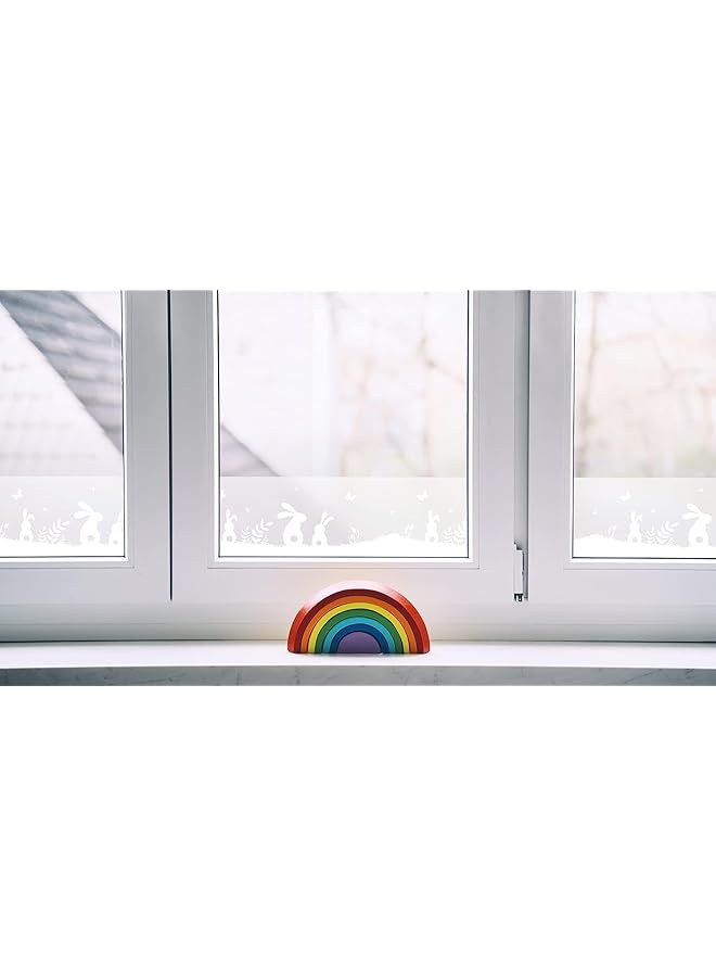 d-c-fix Fensterfolie Statisch Haftend Glasfolie Sichtschutz Uv Schutz Dekofolie Designfolie Blickdicht Küche Bad Büro Fenster Trennwand Tisch Static Window Stripes Lovely Rabbits 20 Cm X 1 5 M - Image 3