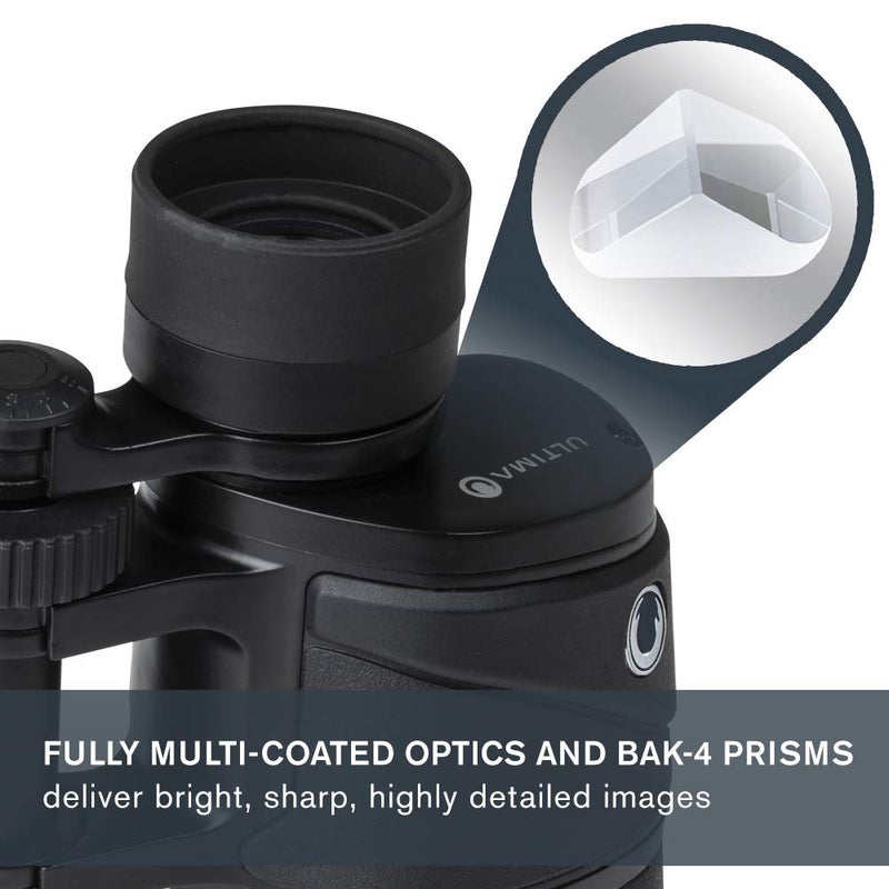 Celestron Celestron – Ultima 8x42 Binoculars – Waterproof & Fogproof – Porro Prism Binoculars for Adults – Fully Multi-Coated Optics and BaK–4 Prisms – Protective Rubber Armoring  - Image 3