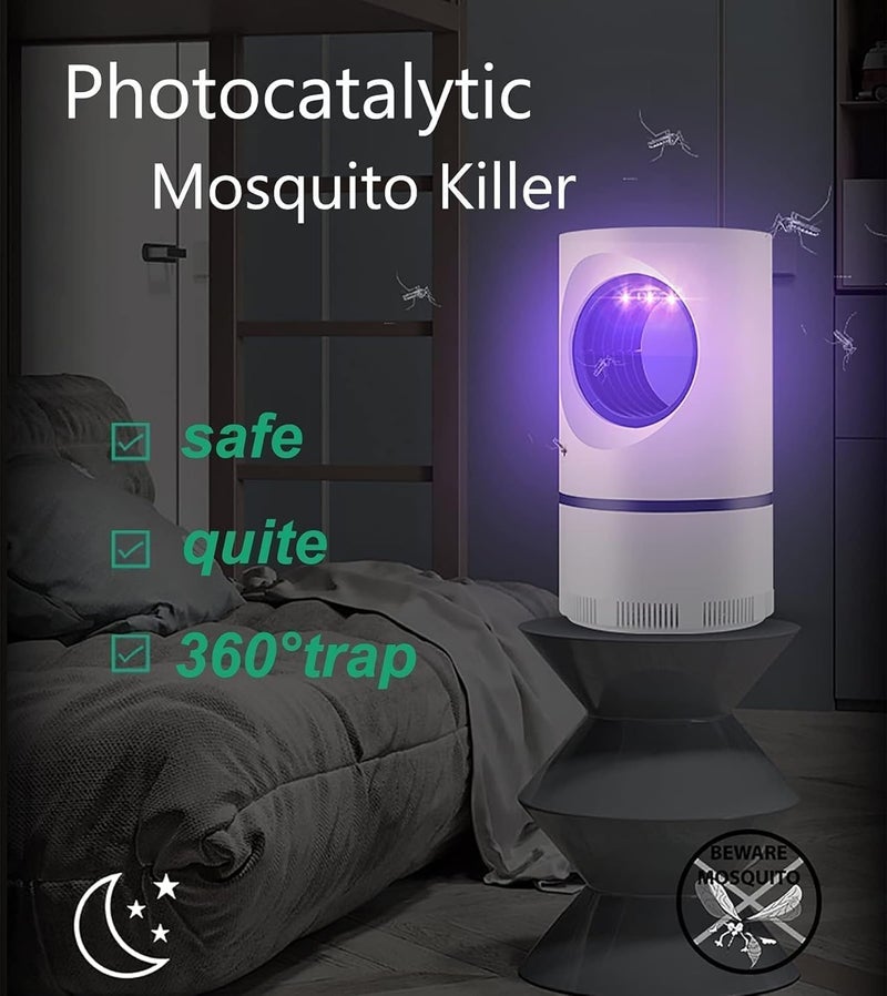 TMOHRA Electric Mosquito & Fly Killer Bug Zapper, Killer Traps for Indoors,Upgraded Indoor Fly Trap with UV＆Blue Bug Light,Gnat Traps for House Bug Zapper Flying Insect Trap for Fruit Flies,Plants (White) - Image 3
