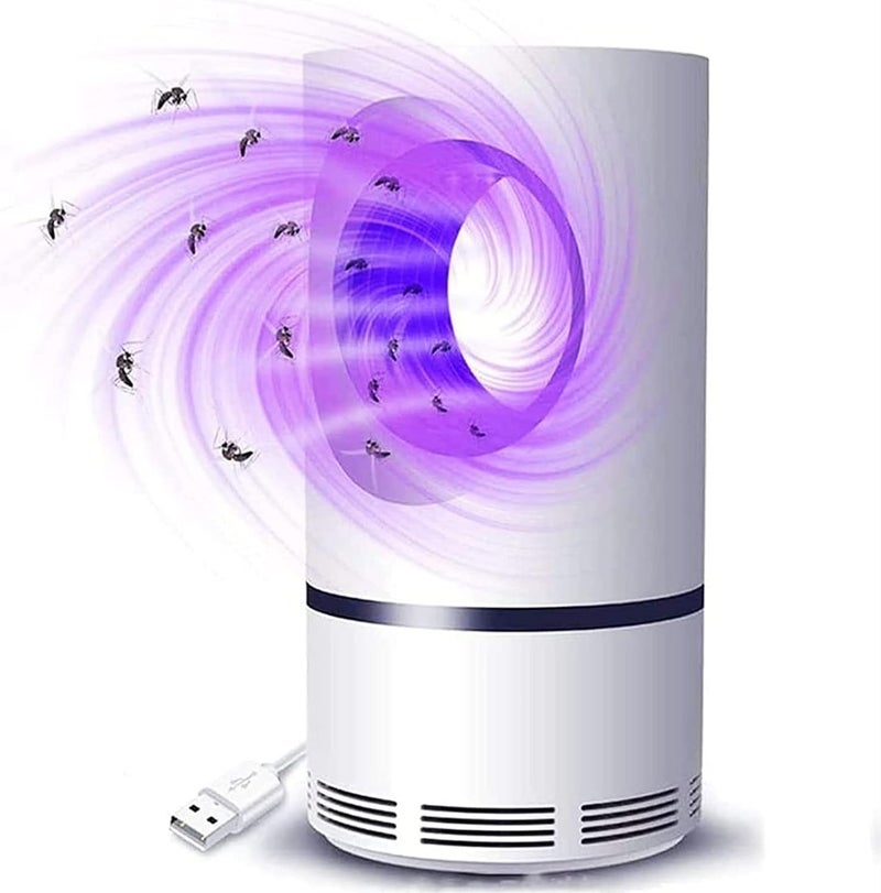 TMOHRA Electric Mosquito & Fly Killer Bug Zapper, Killer Traps for Indoors,Upgraded Indoor Fly Trap with UV＆Blue Bug Light,Gnat Traps for House Bug Zapper Flying Insect Trap for Fruit Flies,Plants (White) - Image 1