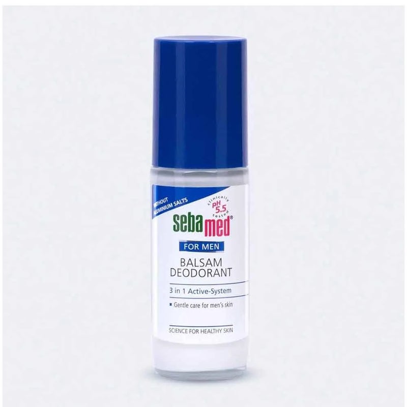 Sebamed Balsam Sensitive Deodorant 3 in 1 Active System for Men, 50ml - Image 1