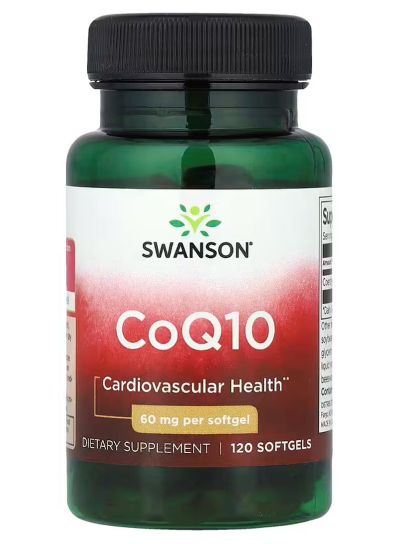 سوانسون‏, الإنزيم المساعد Q10 ، 60 ملجم ، 120 كبسولة هلامية