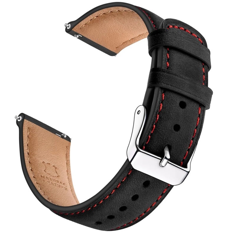 Bluejw Sports Watch Strap Band - Genuine Calf Leather Perforated Breathable Replacement Watch Band - Image 5