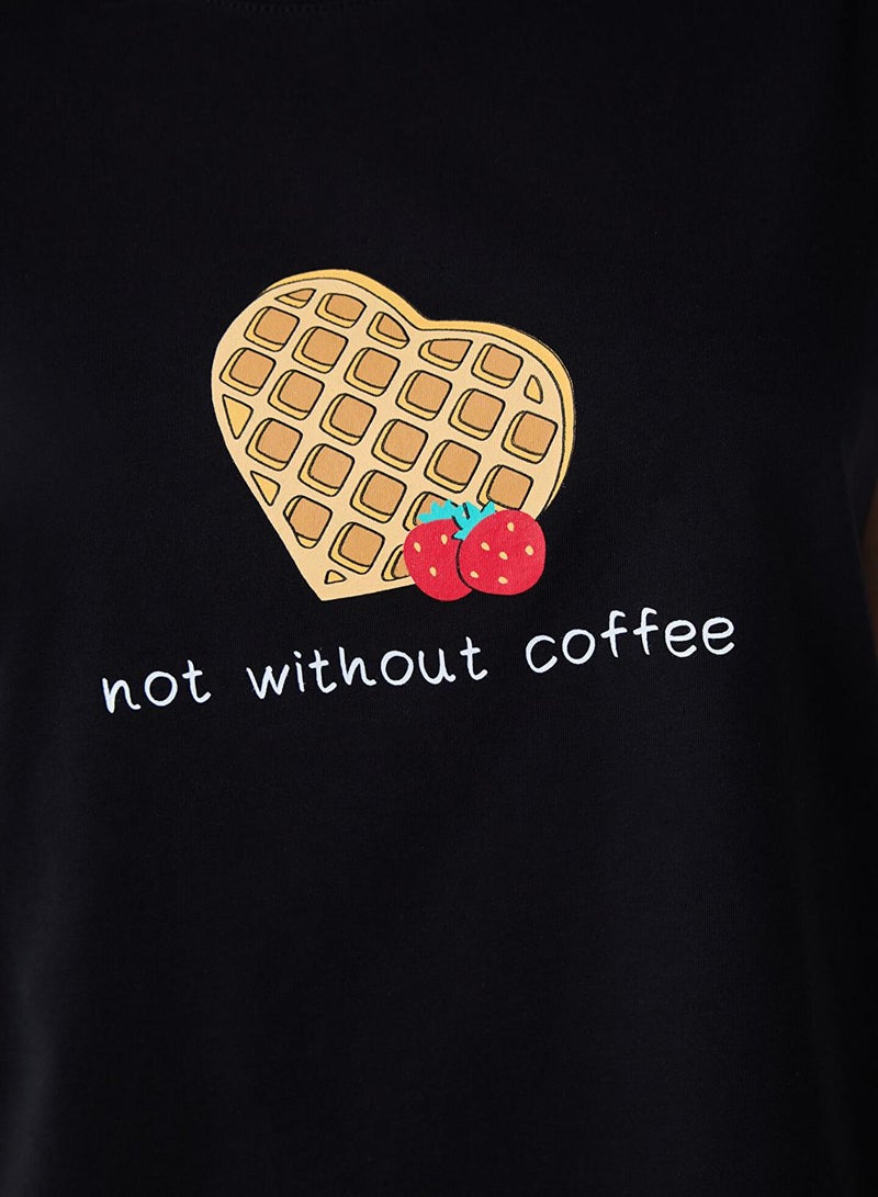 بنتي طقم بيجامة قطن أسود - Image 3