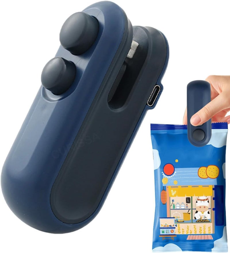 TECH LOGO ELECTRONICS Portable Mini Sealing Machine Handheld Packet Sealer for Food Snacks Chips Fresh Storage Plastic Bags Sealing Machine Type C Charging 1PCS  - Image 1