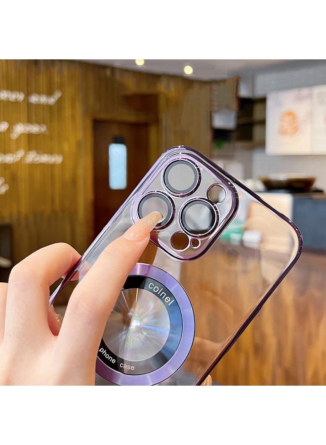 S-TOP Case For iPhone 13 Pro Max Transparent Electroplated PC MagSafe Phone Case - Image 4