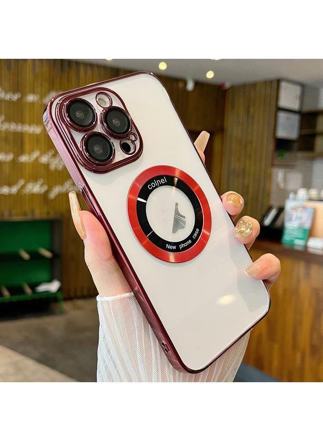 S-TOP Case For iPhone 13 Pro Max Transparent Electroplated PC MagSafe Phone Case - Image 1