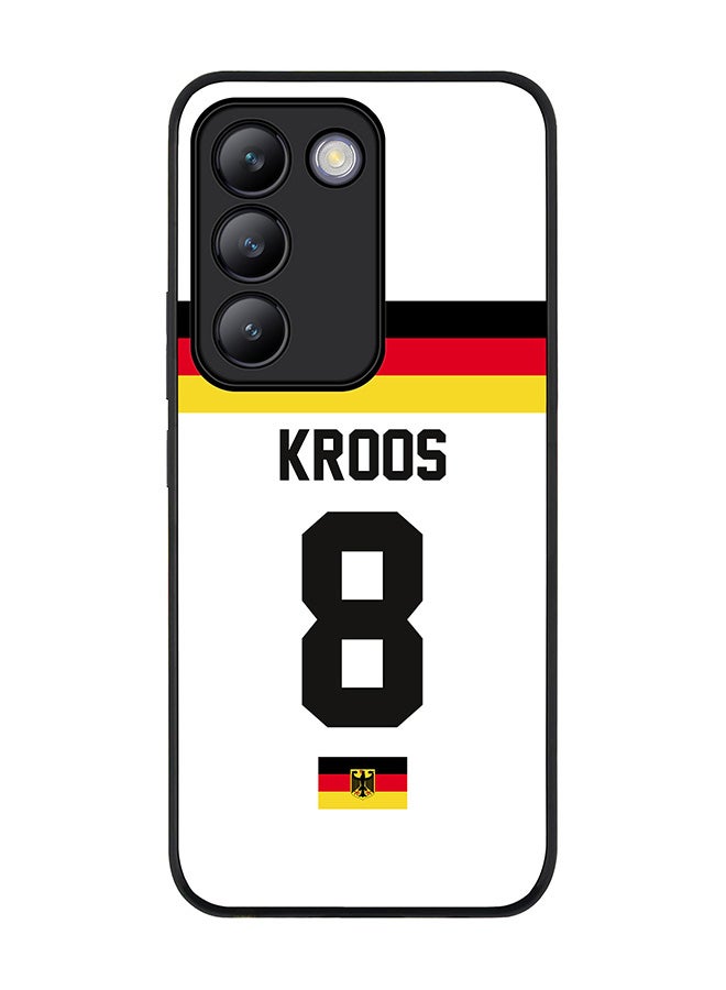 Stylizedd Rugged Black edge case for Vivo V30 Lite 5G, Slim fit Soft Case Flexible TPU Gel Thin Cover -  Football Team - Germany, Player Name - Kroos - Image 1