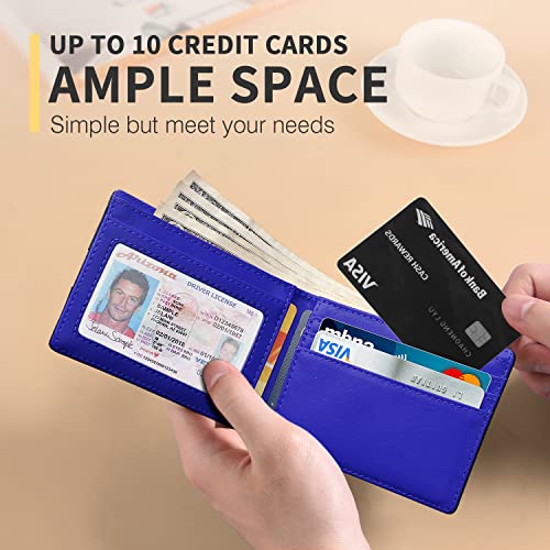 RUNBOX Wallet for Men Slim Leather Bifold RFID Blocking Minimalist Front Pocket Design with Gift Box - Image 2