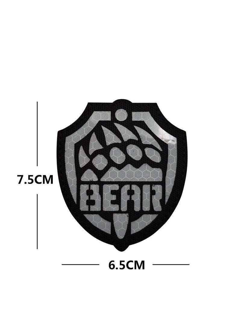 Escape from Takov Badge Game Surrounding USEC BEAR Badge Tactical Reflective Velcro Chapter Backpack Sticker M00051-9BEAR Shield Black and White 