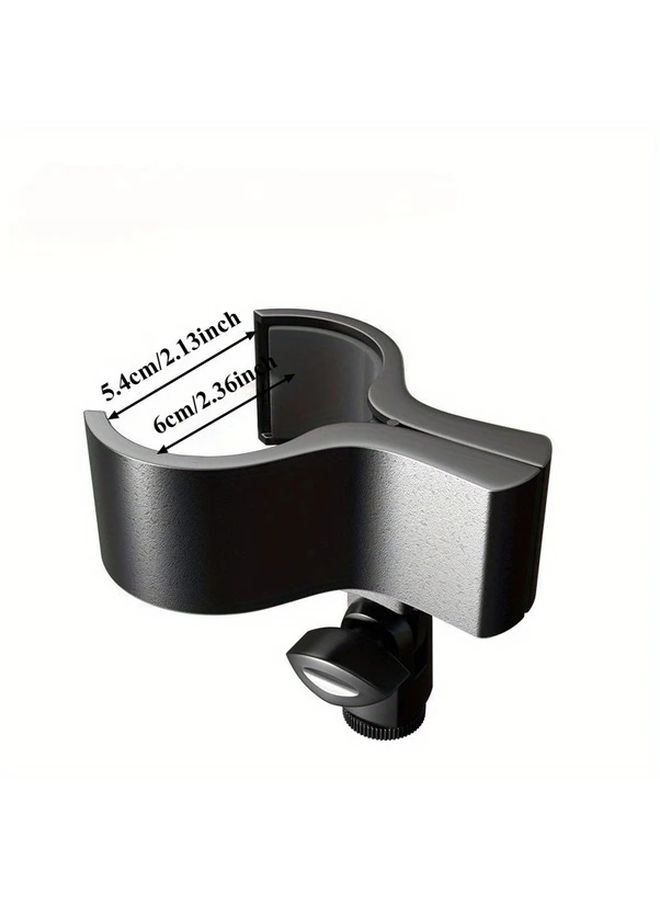 Black Adjustable Microphone Stand With Anti Slip Base For Stage Podcast Recording - Image 4